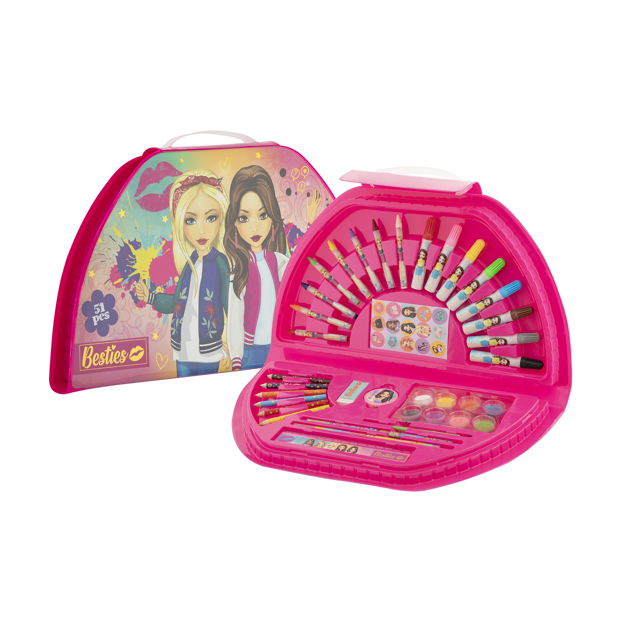 Набір для малювання Besties від 3 років, 4*40*22 см, 51 предмет (990205)